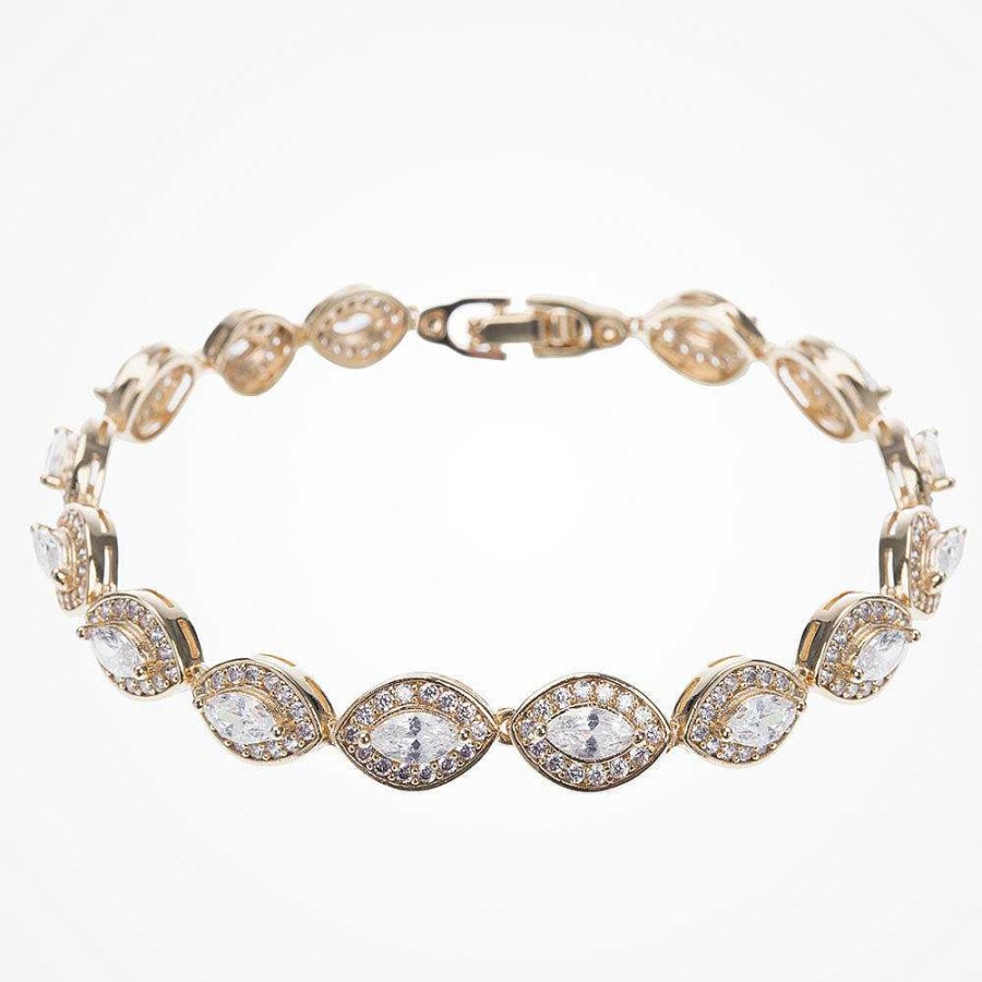 Wedding Jewellerywedding Jewellery Ivory & Co | Promise Gold Cubic Zirconia Bracelet