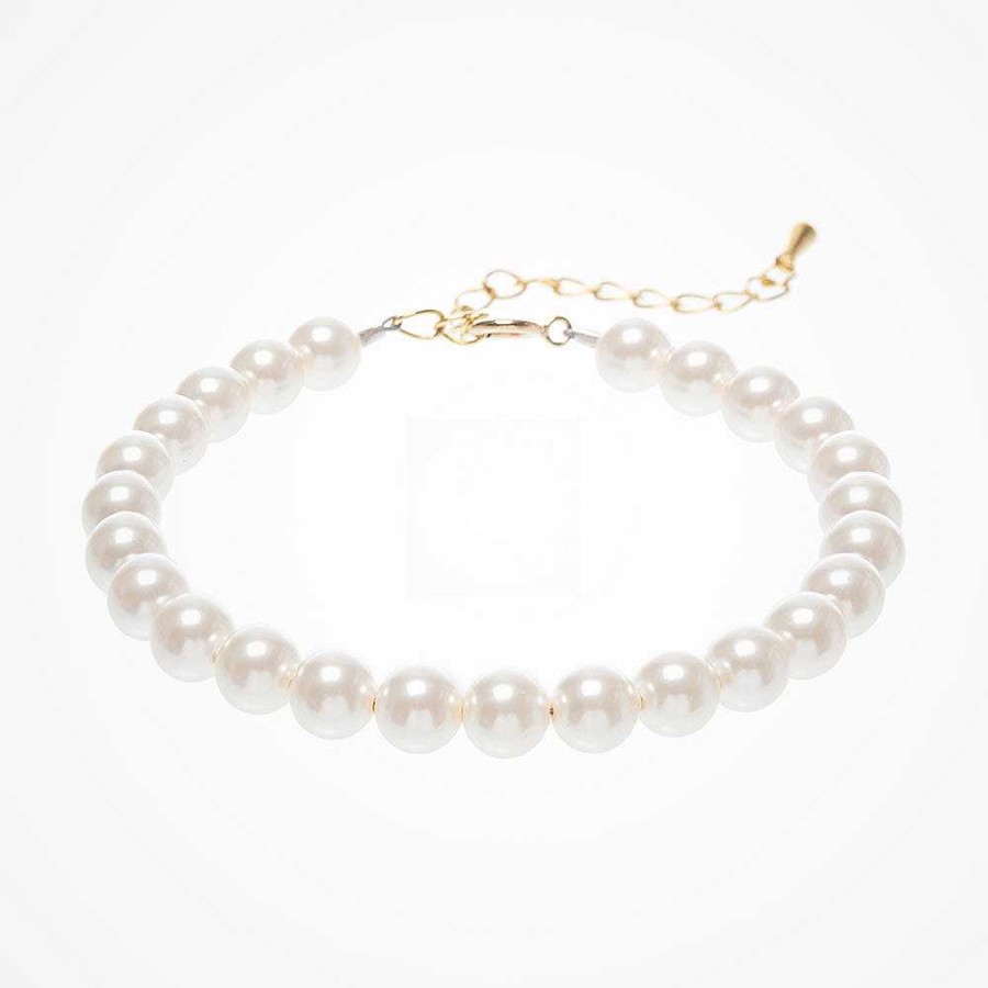 Wedding Jewellerywedding Jewellery Chez Bec | Ivory Elegance Pearl Bracelet (Gold)