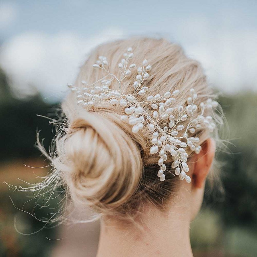 Wedding Hair Accessorieswedding Hair Accessories Aria | Berdine Sprays Of Pearls Hair Comb