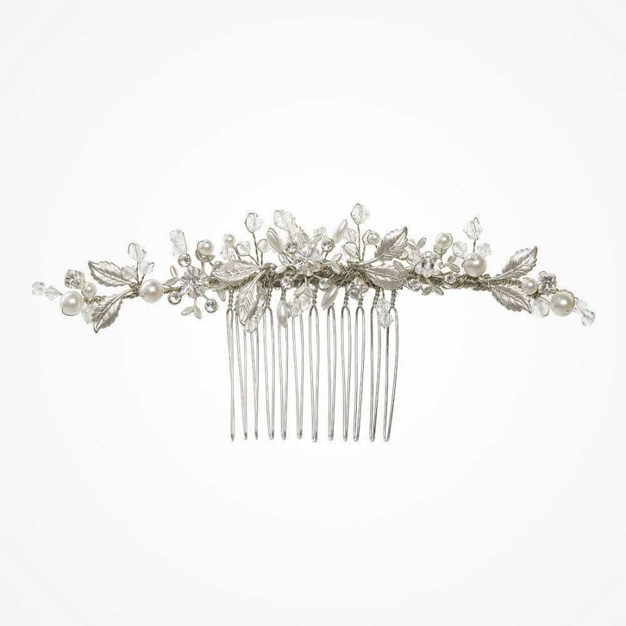 Wedding Hair Accessorieswedding Hair Accessories Halo and Co | Tanya Crystal And Pearl Embellished Hair Comb