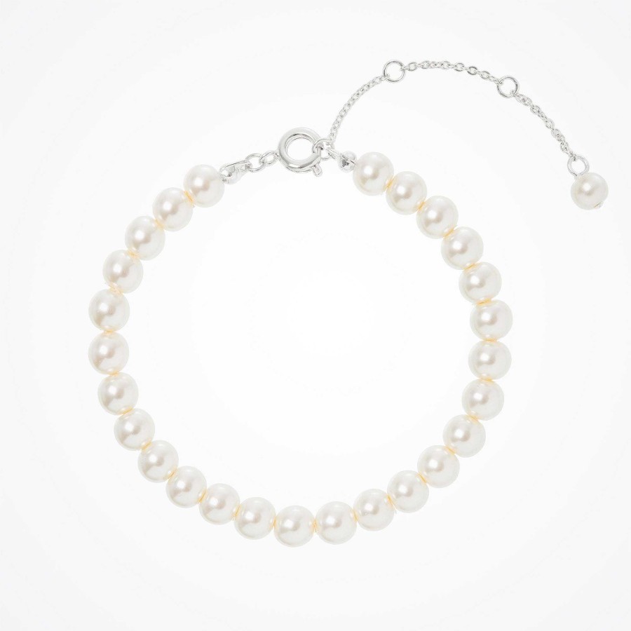 Wedding Jewellerywedding Jewellery Aria | Alta Pearl Necklace And Bracelet Set (Silver)