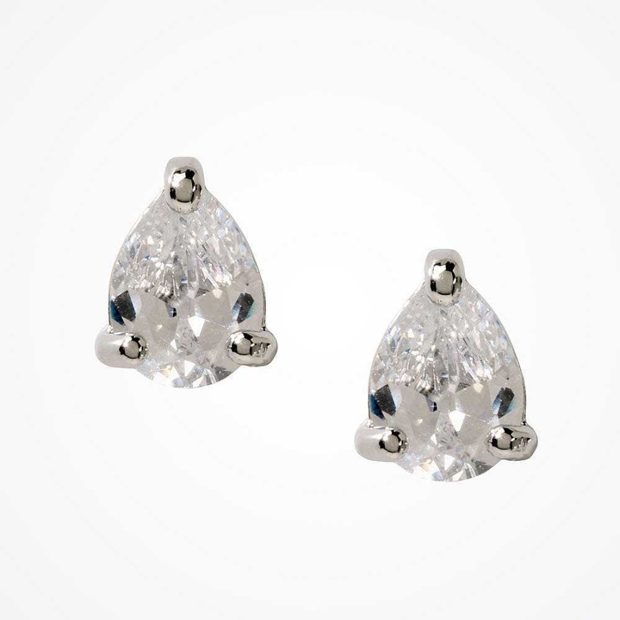 Wedding Jewellerywedding Jewellery Ivory & Co | Manhattan Pear Cubic Zirconia Bridal Stud Earrings