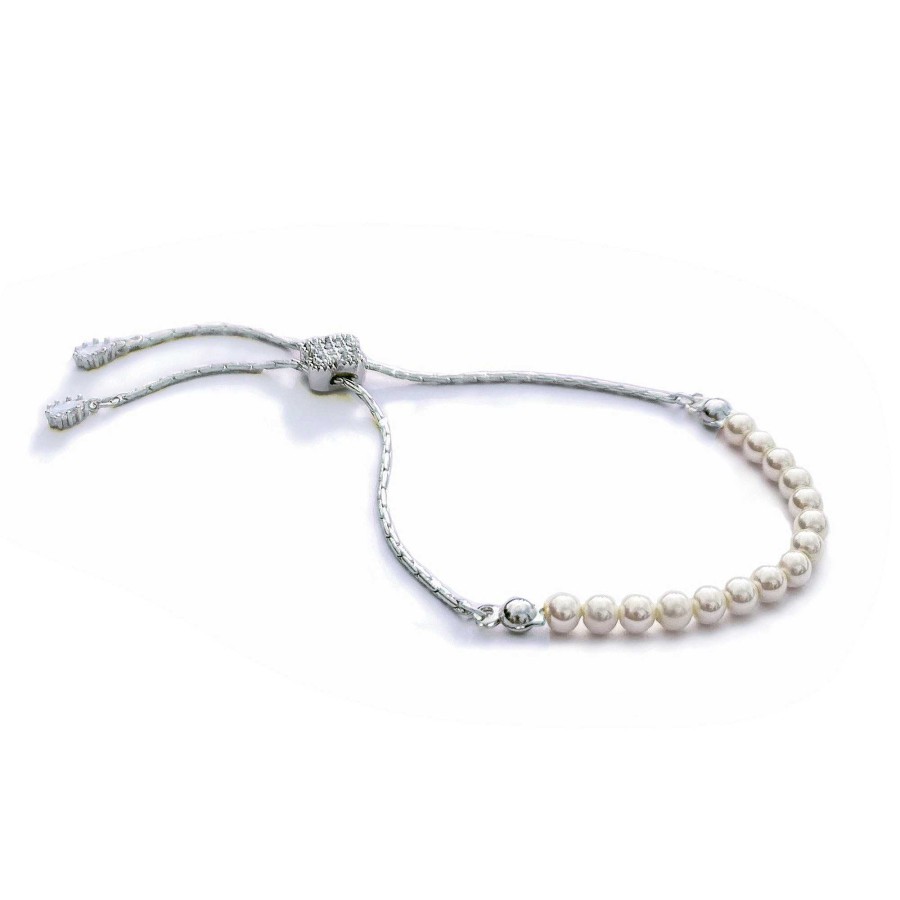 Wedding Jewellerywedding Jewellery Ivory & Co | Carlisle Pearl Toggle Bracelet (Silver)