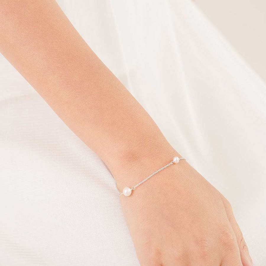 Wedding Jewellerywedding Jewellery Chez Bec | Annabel Pearl Bracelet (Silver)