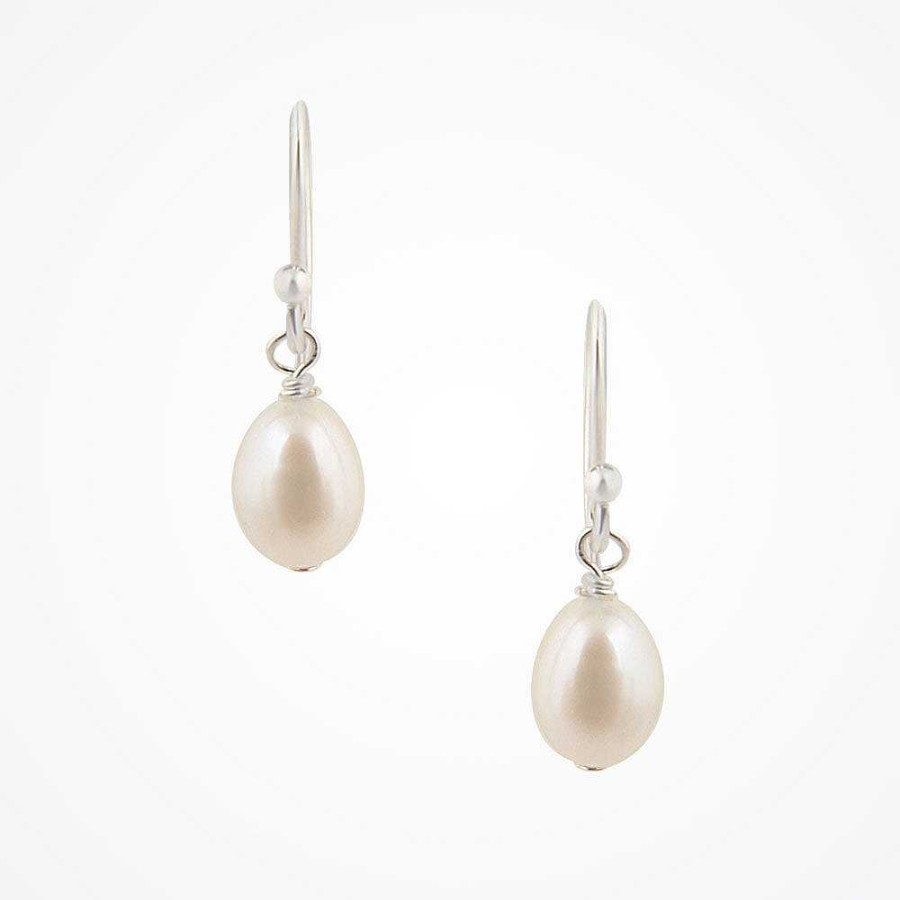 Wedding Jewellerywedding Jewellery Chez Bec | Blossom I Pearl Drop Earrings (Silver)