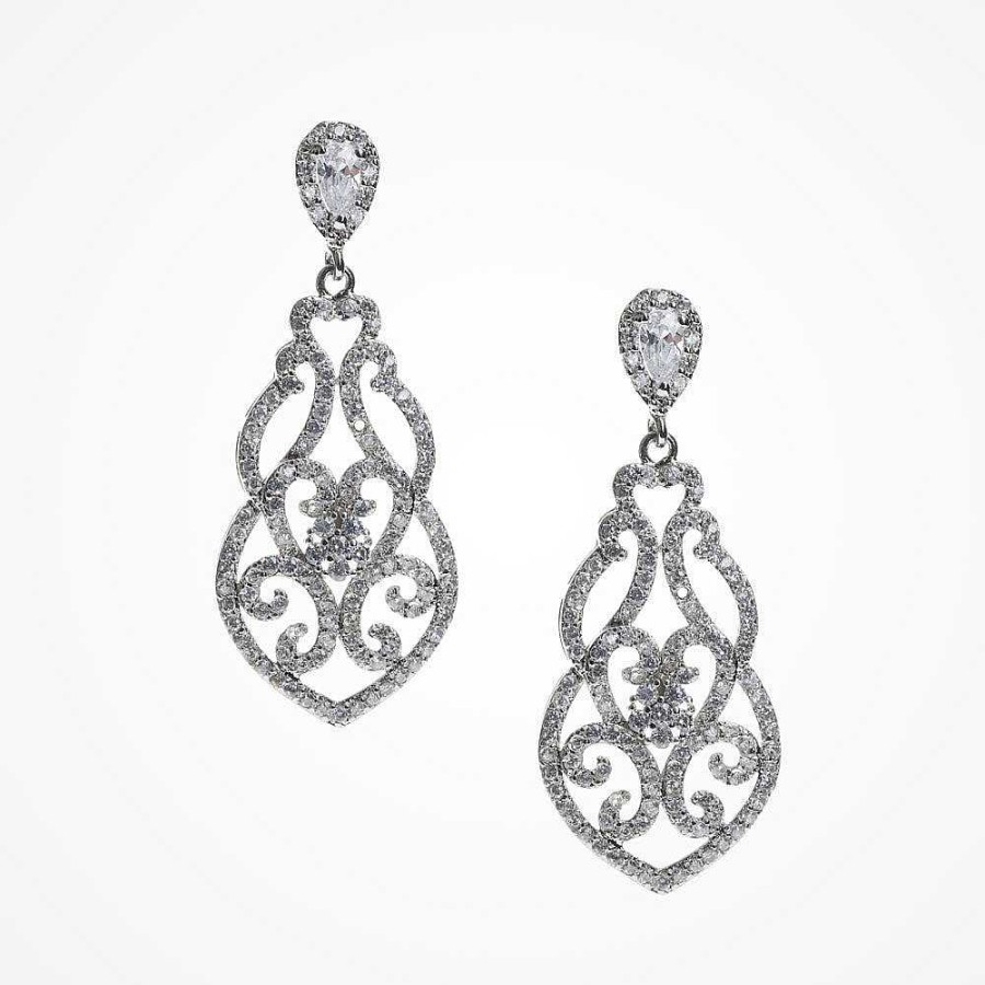 Wedding Jewellerywedding Jewellery Ivory & Co | Sorrento Cubic Zirconia Drop Earrings