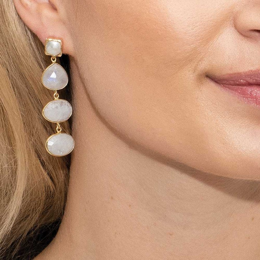 Wedding Jewellerywedding Jewellery Sarah Alexander | Eastern Promise Moonstone Statement Drop Earrings