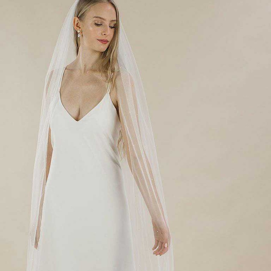 Veils, Cover-Ups And Beltsveils, Cover-Ups And Belts Rainbow Club | Blazing Star Diamante Embellished Long Veil