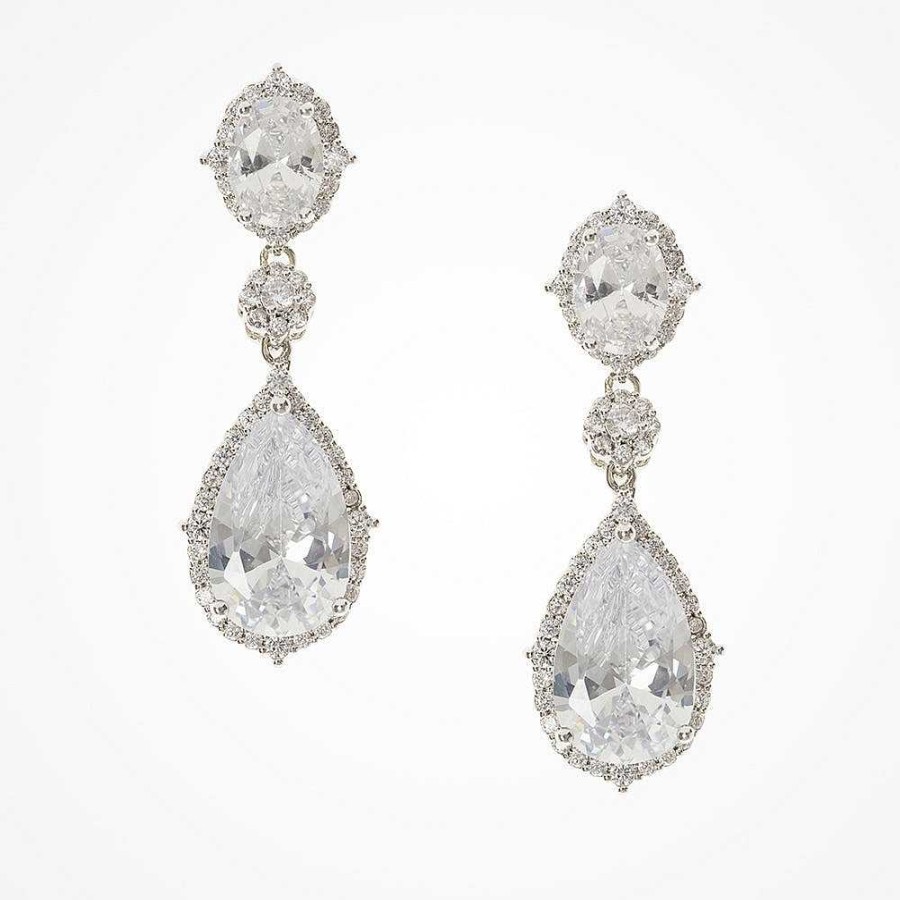 Wedding Jewellerywedding Jewellery Aria | Brooklyn Cz Teardrop Earrings