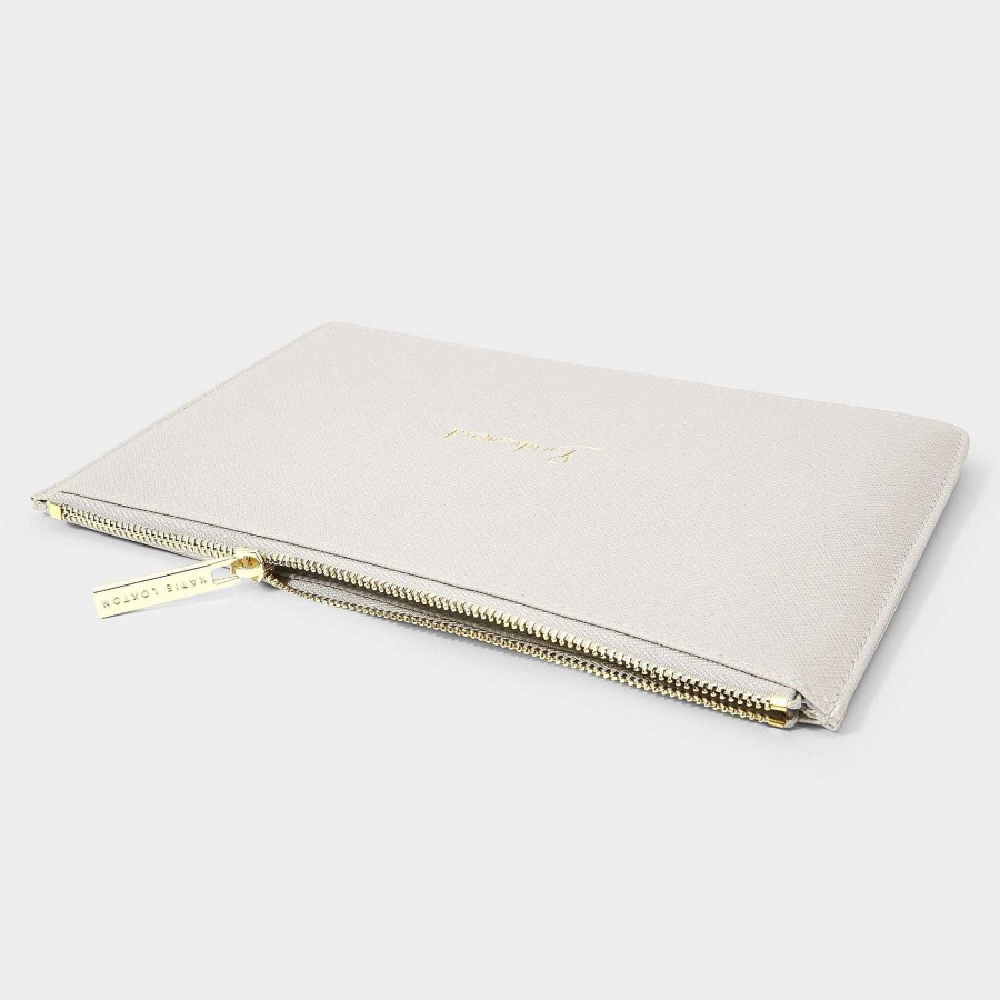 Bags Katie Loxton | Katie Loxton Perfect Pouch 'Bridesmaid' In Dove Grey