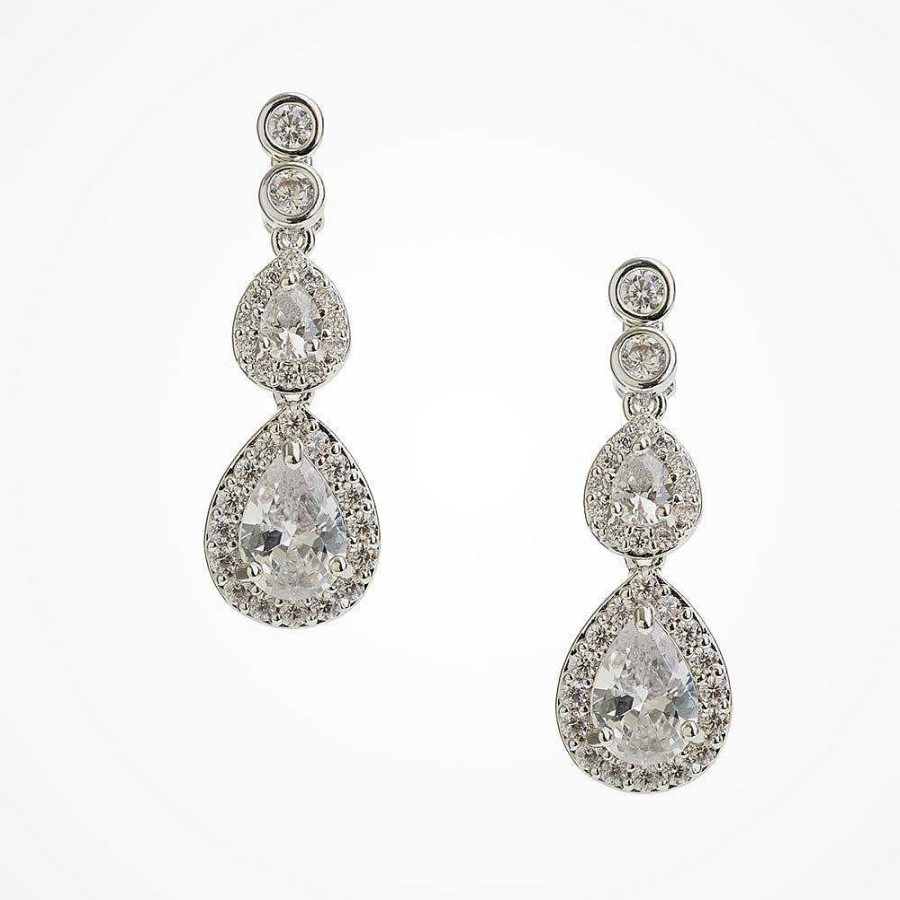 Wedding Jewellerywedding Jewellery Ivory & Co | Sorbonne Crystal Teardrop Earrings