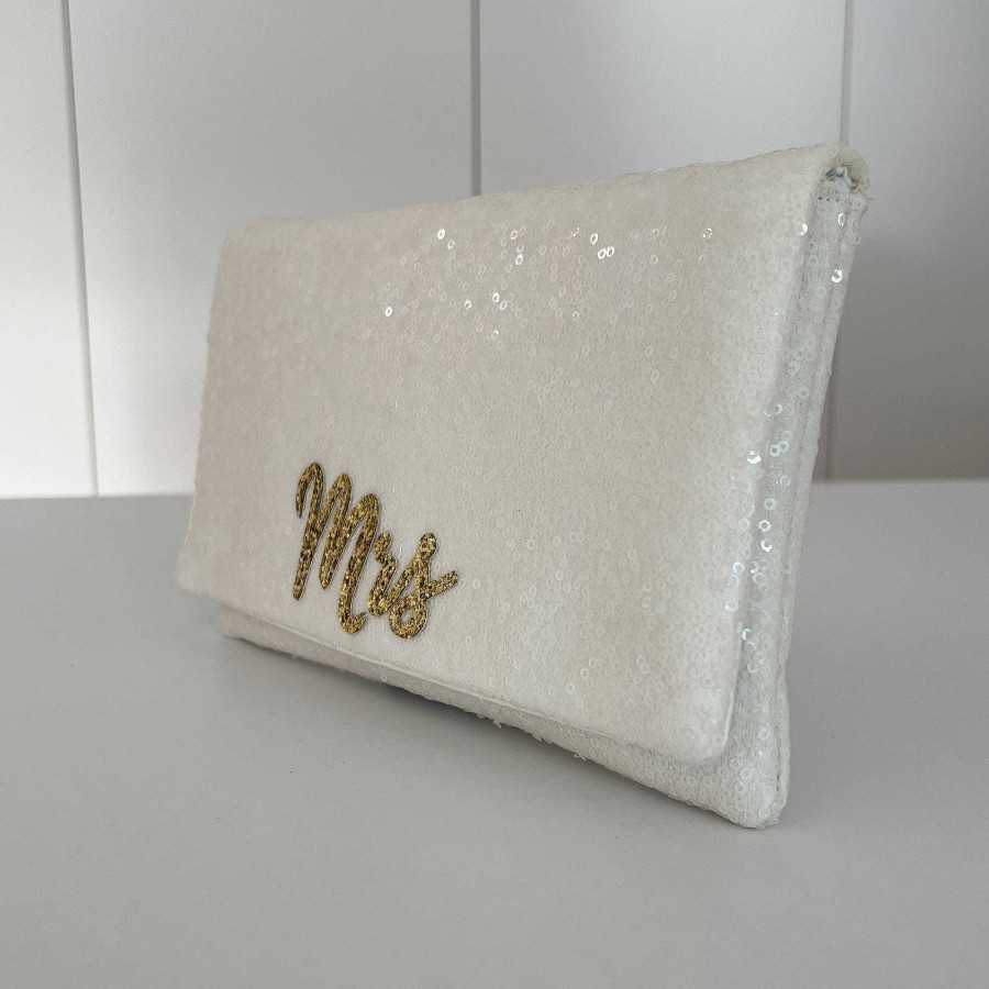 Bags Emma Gordon London | Mrs' Ivory Sequin Clutch