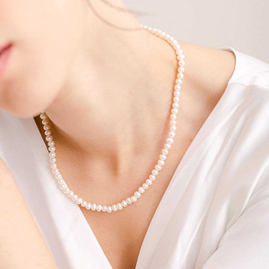 Wedding Jewellerywedding Jewellery Aria | Freshwater Pearl Necklace (Silver)