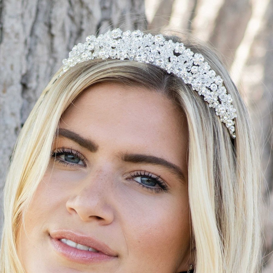 Wedding Hair Accessorieswedding Hair Accessories Ivory & Co | Romance Crystal Cluster Bridal Tiara