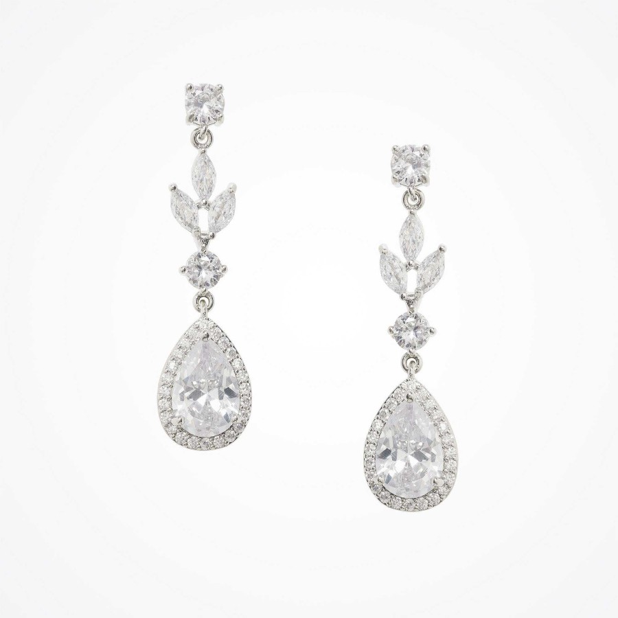 Wedding Jewellerywedding Jewellery Aria | Wrenley Crystal Floral Drop Earrings