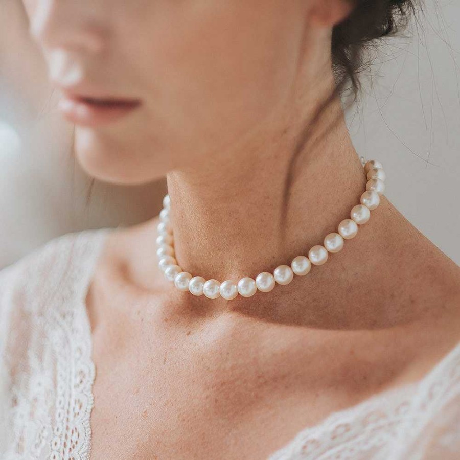 Wedding Jewellerywedding Jewellery Chez Bec | Harper Pearl Choker Necklace