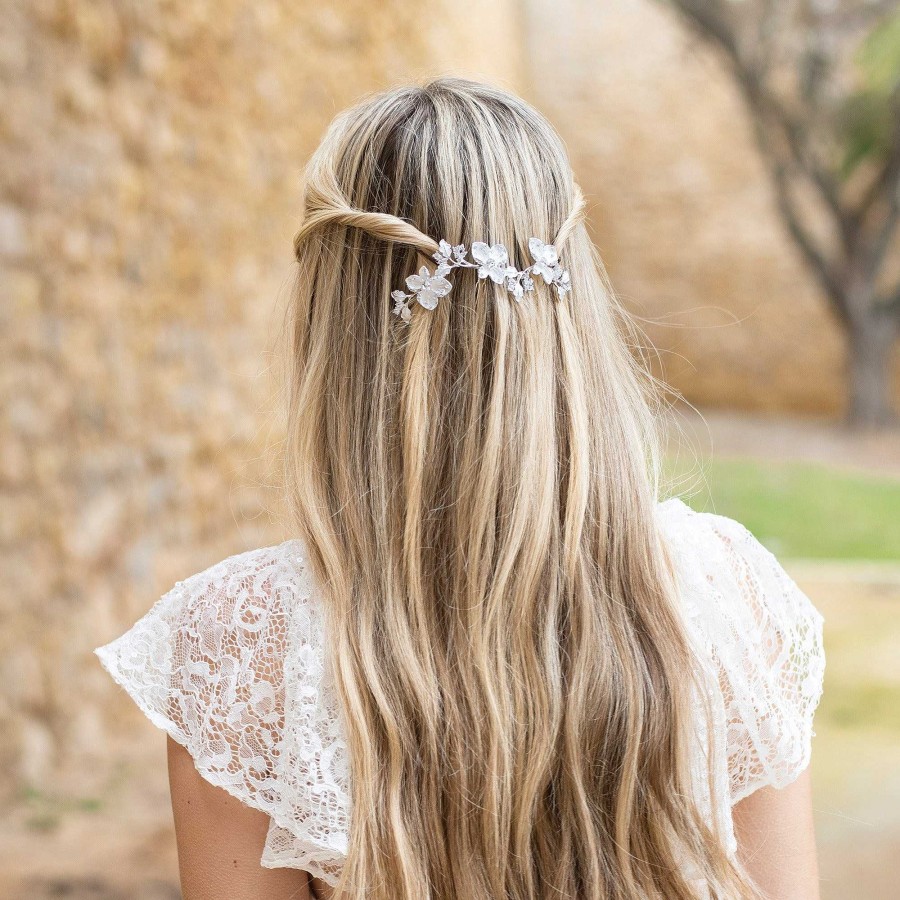 Wedding Hair Accessorieswedding Hair Accessories Ivory & Co | Peony Crystal Enamelled Bridal Comb