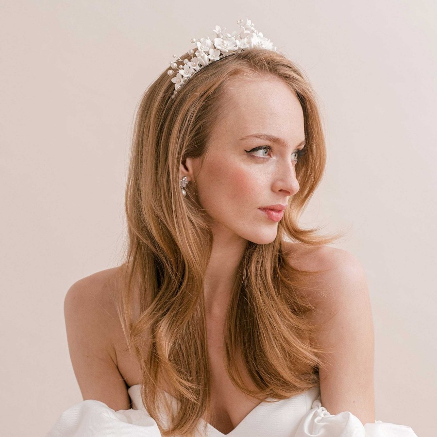 Wedding Hair Accessorieswedding Hair Accessories Arianna Bespoke | Stellar Porcelain Floral Crown