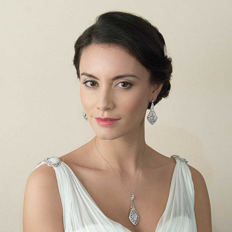 Wedding Jewellerywedding Jewellery Ivory & Co | Princeton Crystal Art Deco Earrings