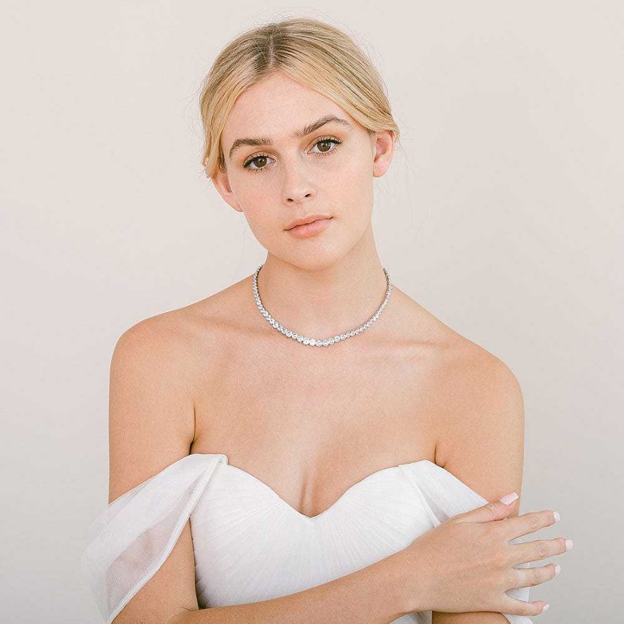 Wedding Jewellerywedding Jewellery Aria | Cressida Graduated Crystal Collar Necklace