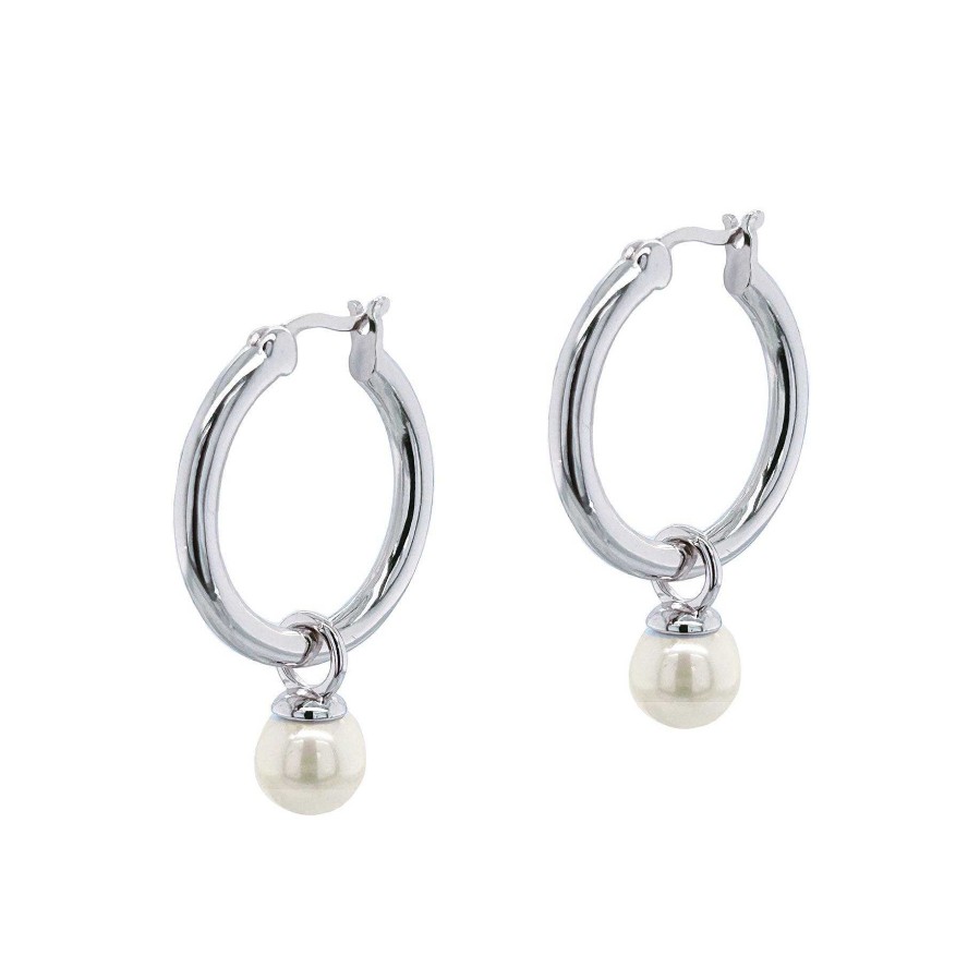 Wedding Jewellerywedding Jewellery Ivory & Co | Newark Statement Hoop Pearl Drop Earrings