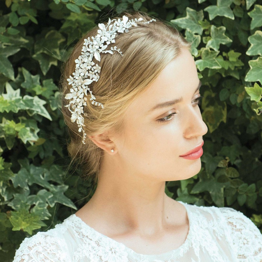 Wedding Hair Accessorieswedding Hair Accessories Ivory & Co | Heather Crystal Floral Hair Comb