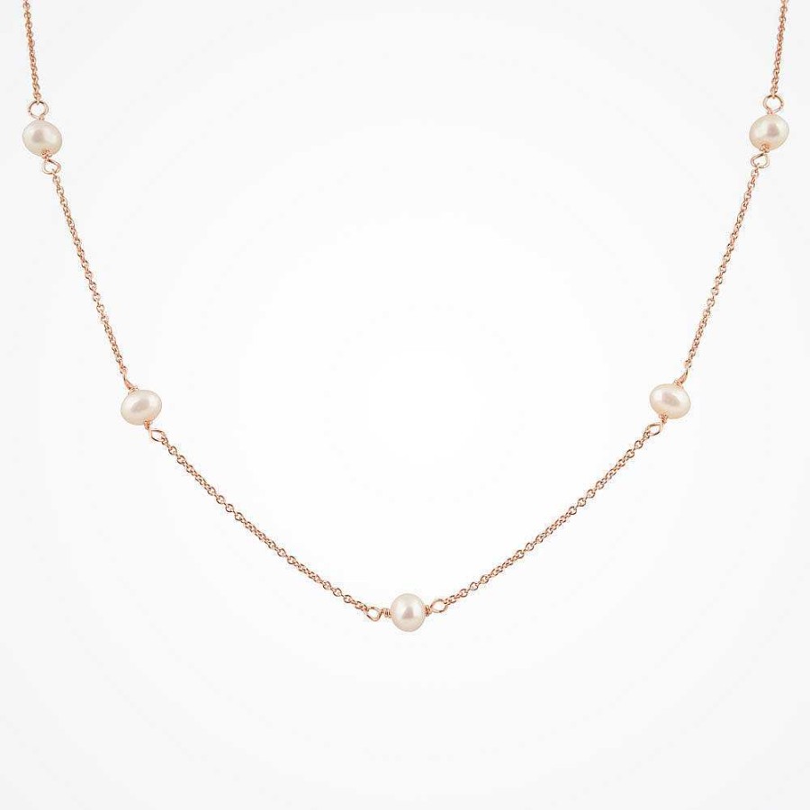 Wedding Jewellerywedding Jewellery Chez Bec | Belle Rose Gold Pearl Necklace