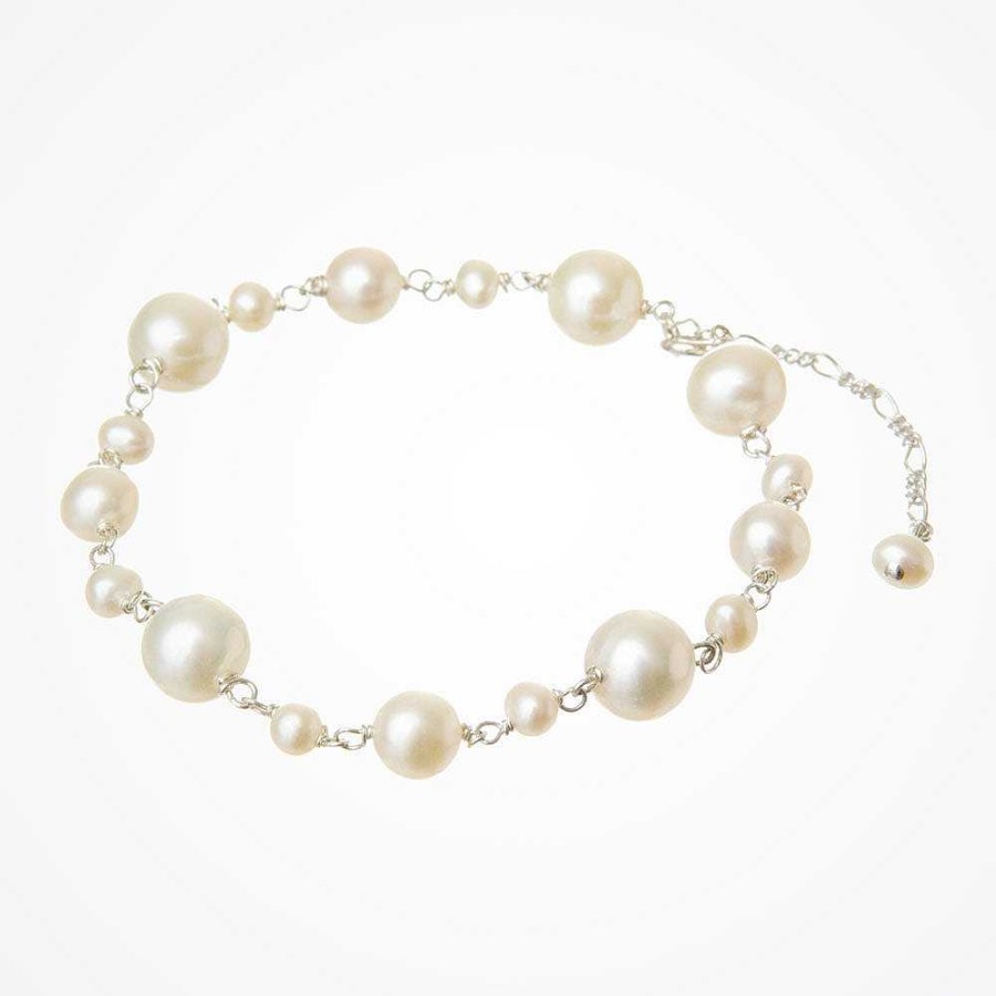 Wedding Jewellerywedding Jewellery Chez Bec | Simplicity Pearl Bracelet (Silver)