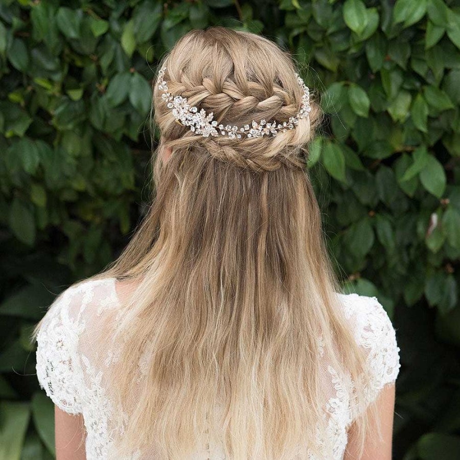 Wedding Hair Accessorieswedding Hair Accessories Ivory & Co | Firenza Rose Gold Crystal Blossoms And Leaves Hair Vine