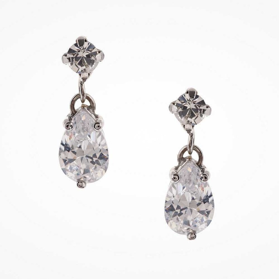 Wedding Jewellerywedding Jewellery Stephanie Browne | Veil Crystal Teardrop Earrings