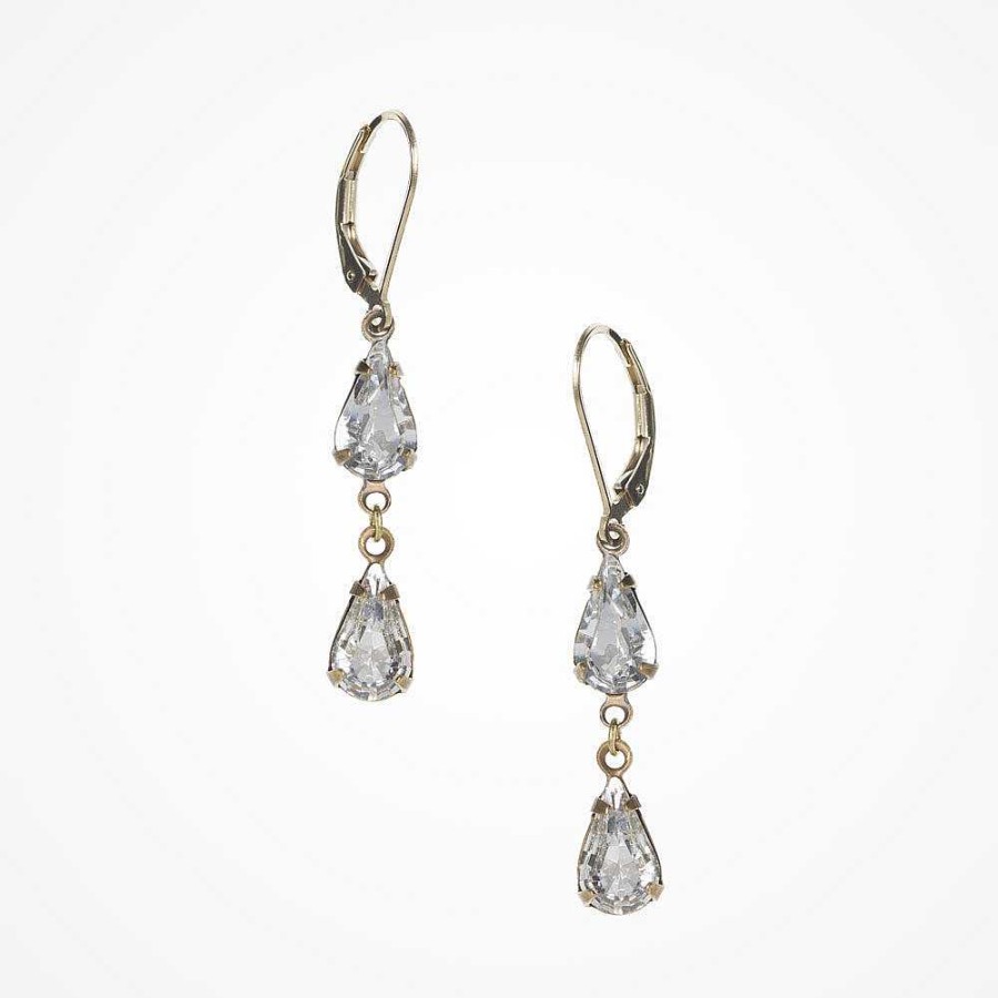 Wedding Jewellerywedding Jewellery Katherine Swaine | Tansy Pear-Cut Crystal Droplet Earrings