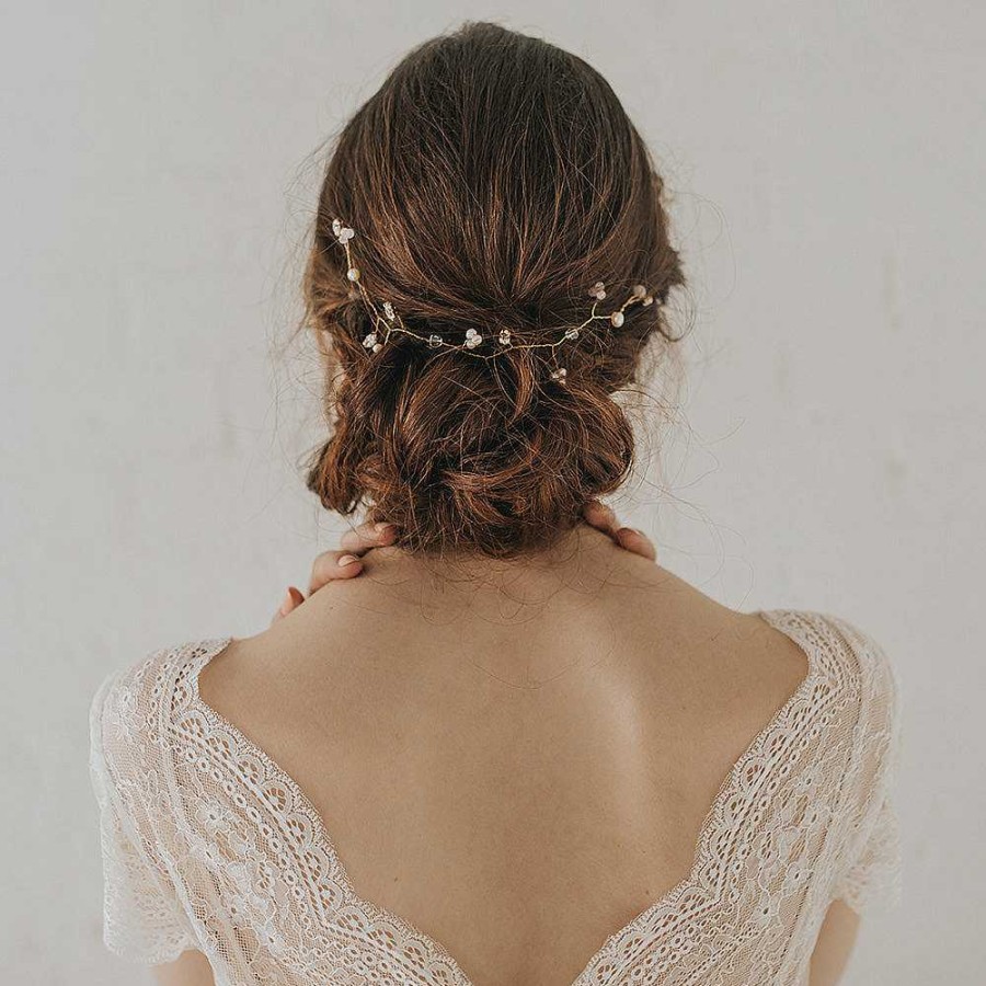 Wedding Hair Accessorieswedding Hair Accessories Chez Bec | Aphrodite Crystal And Pearl Gold Hair Vine