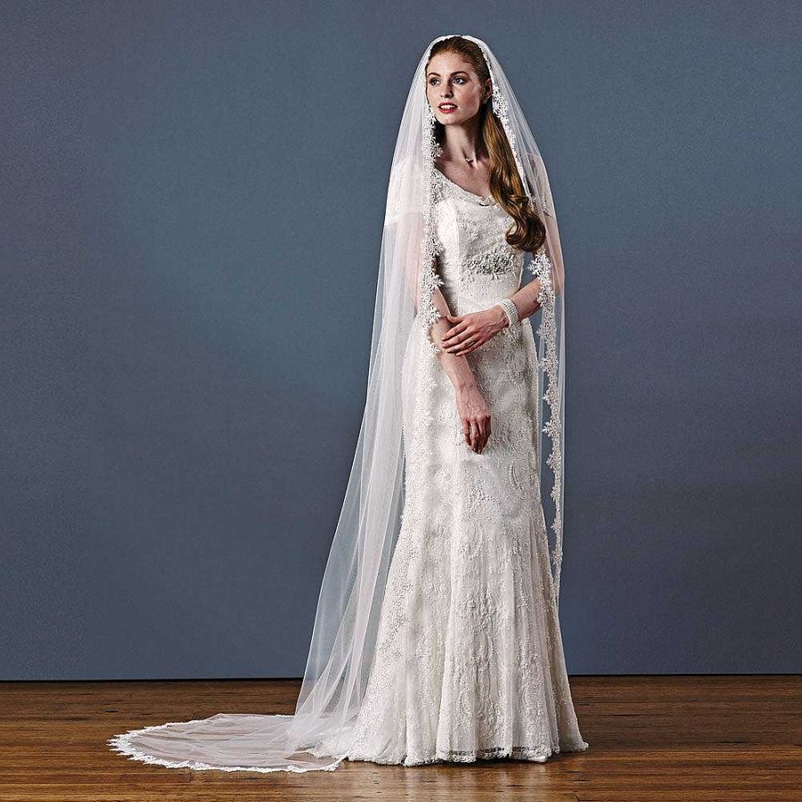 Veils, Cover-Ups And Beltsveils, Cover-Ups And Belts Joyce Jackson | Claremont Lace Edge Tulle Veil