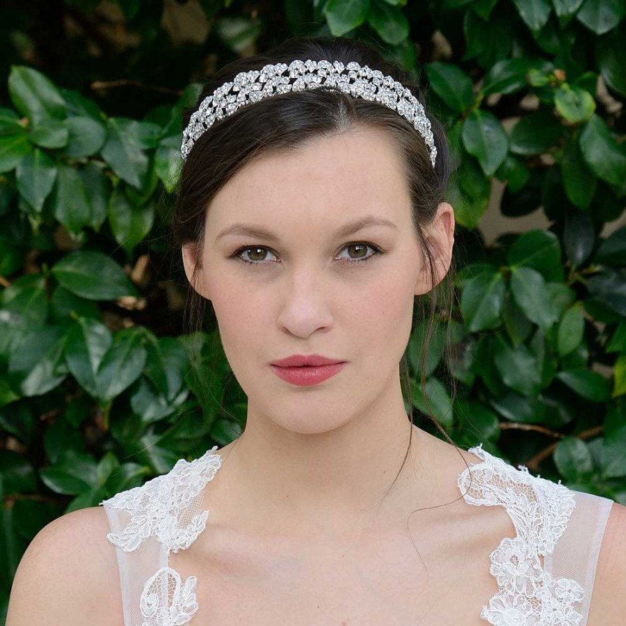 Wedding Hair Accessorieswedding Hair Accessories Ivory & Co | Cathleen Crystal Leaves Headband