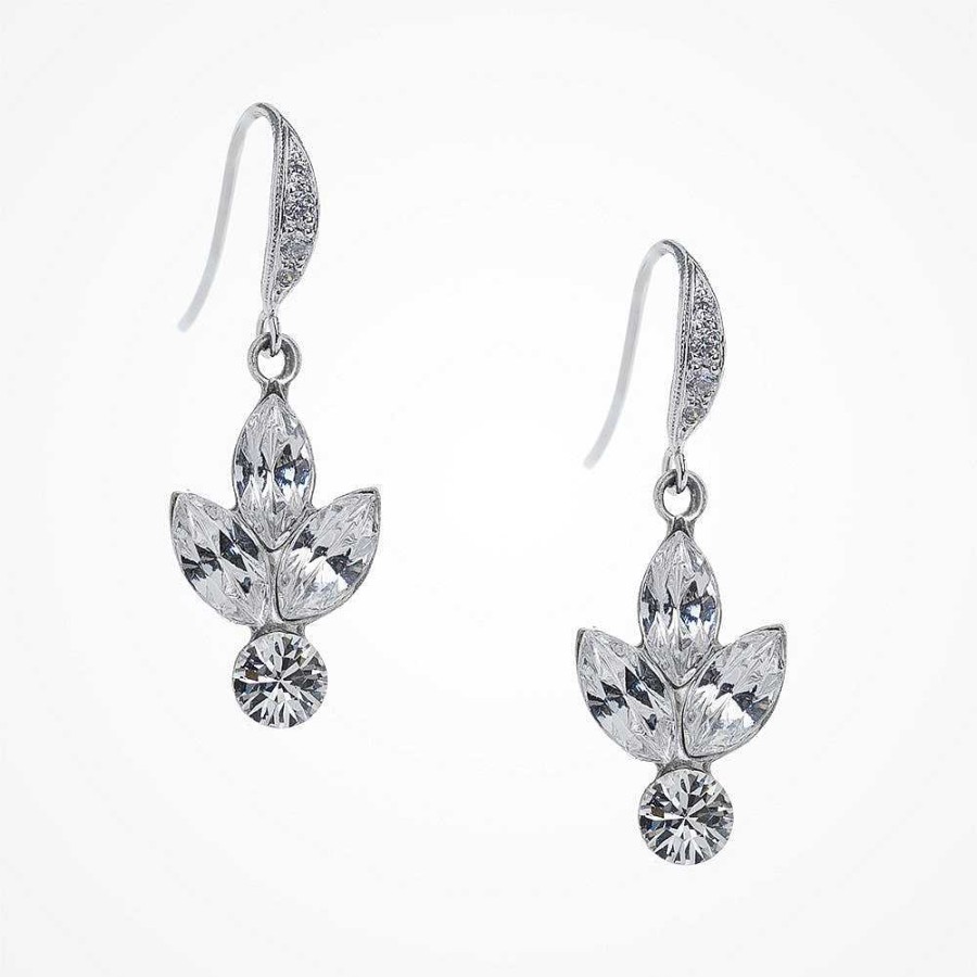 Wedding Jewellerywedding Jewellery Katherine Swaine | Harper Antique Silver Trio Of Marquise Cluster Earrings