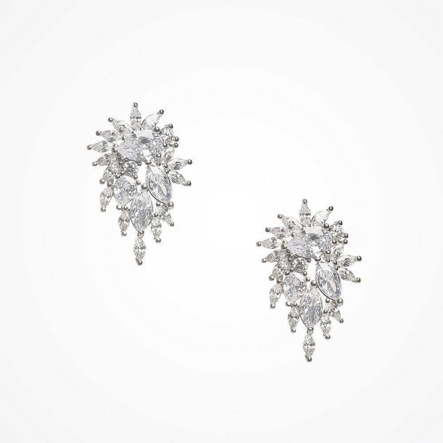 Wedding Jewellerywedding Jewellery Aria | Azalea Clustered Crystals Earrings