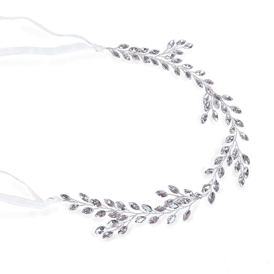 Wedding Hair Accessorieswedding Hair Accessories Ivory & Co | Midnight Mist Crystal Leaves Hair Vine