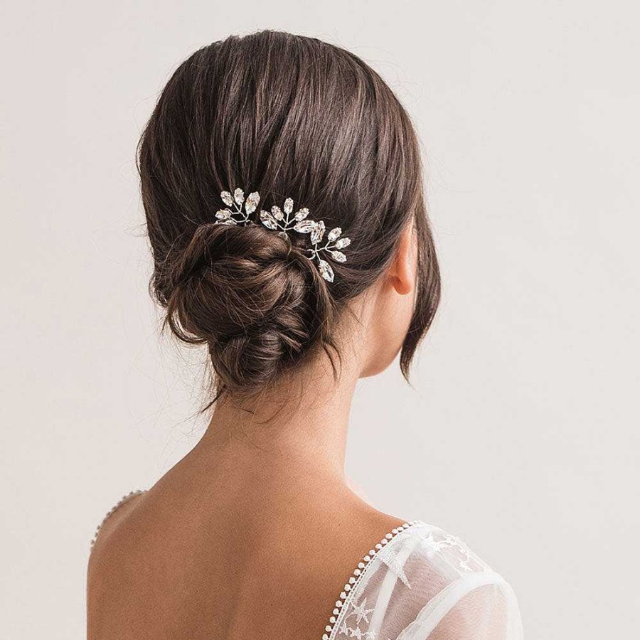 Wedding Hair Accessorieswedding Hair Accessories Chez Bec | Penelope Crystal Hair Pins (Silver)