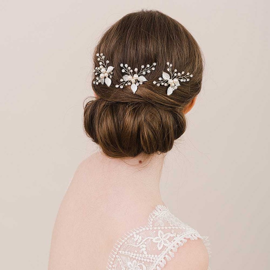 Wedding Hair Accessorieswedding Hair Accessories Aria | Gracie Pearl And Crystal Gold Hair Pin