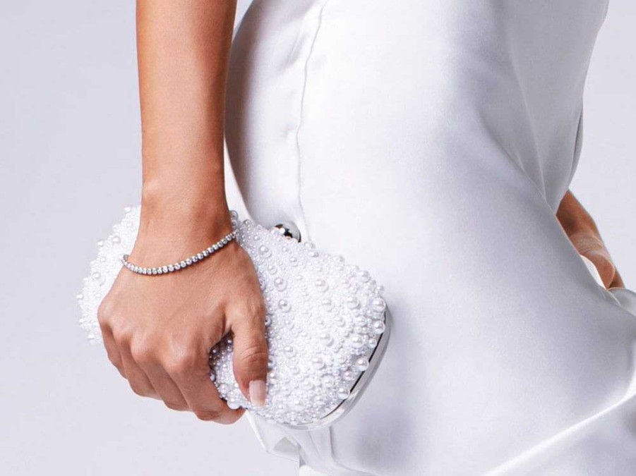 Bags Rainbow Club | Cora Pearl Embellished Bridal Clutch Bag