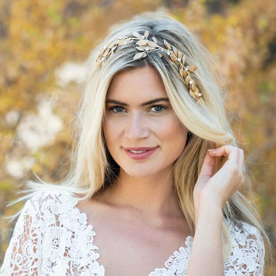 Wedding Hair Accessorieswedding Hair Accessories Ivory & Co | Jupiter Bronze Leaves Hair Vine