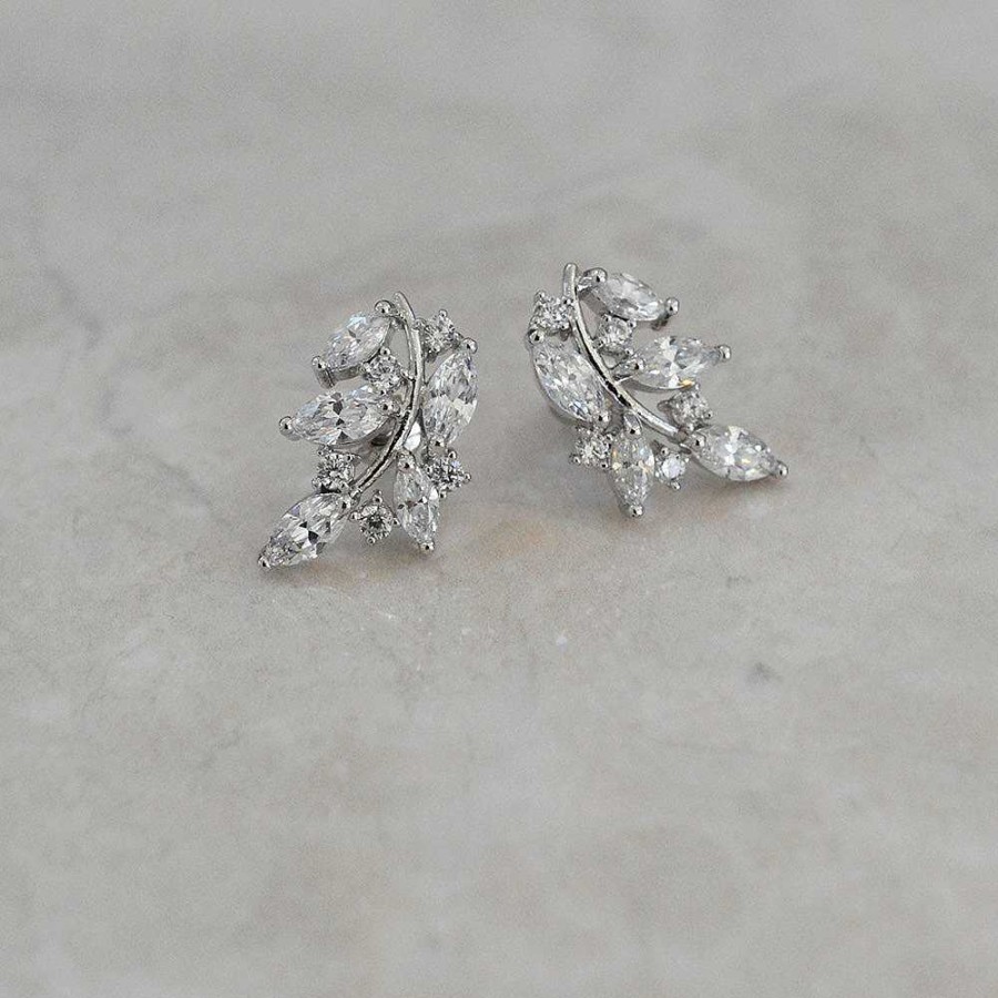 Wedding Jewellerywedding Jewellery Ivory & Co | Cypress Vine Of Leaves Earrings