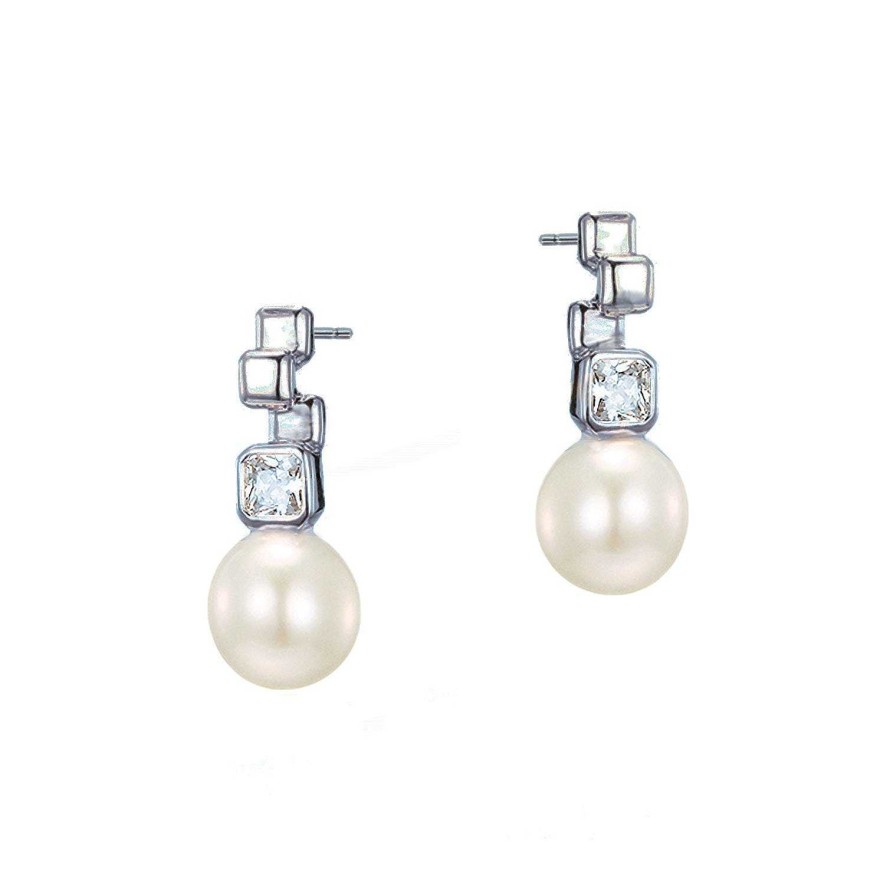 Wedding Jewellerywedding Jewellery Ivory & Co | St Louis Crystal Abstract Pearl Earrings