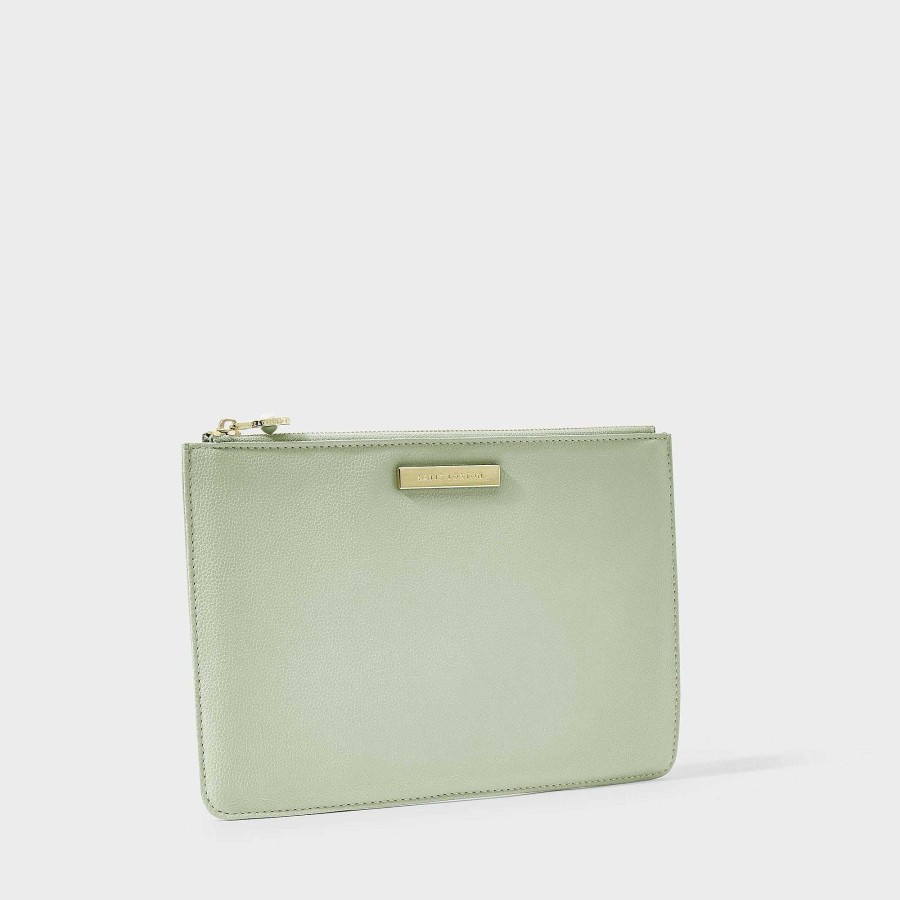 Bags Katie Loxton | Katie Loxton Semi-Precious Stone Pouch 'Thank You For Helping Me Tie The Knot' Amazonite In Sage Green