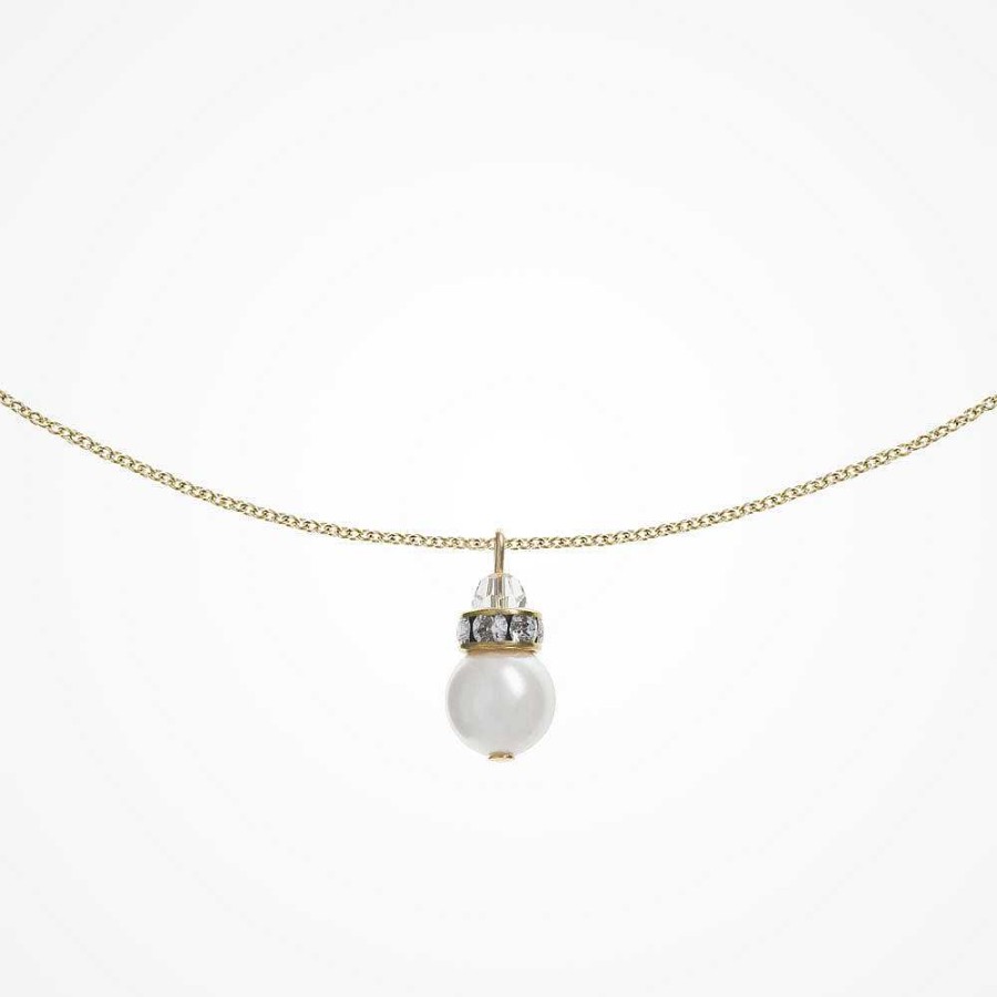 Wedding Jewellerywedding Jewellery Katherine Swaine | Octavia Crystal Rondelle And Pearl Pendant Necklace