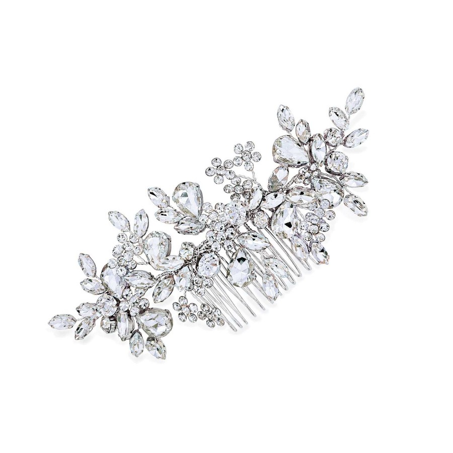 Wedding Hair Accessorieswedding Hair Accessories Ivory & Co | Silver Crystal Encrusted Sparkling Comb