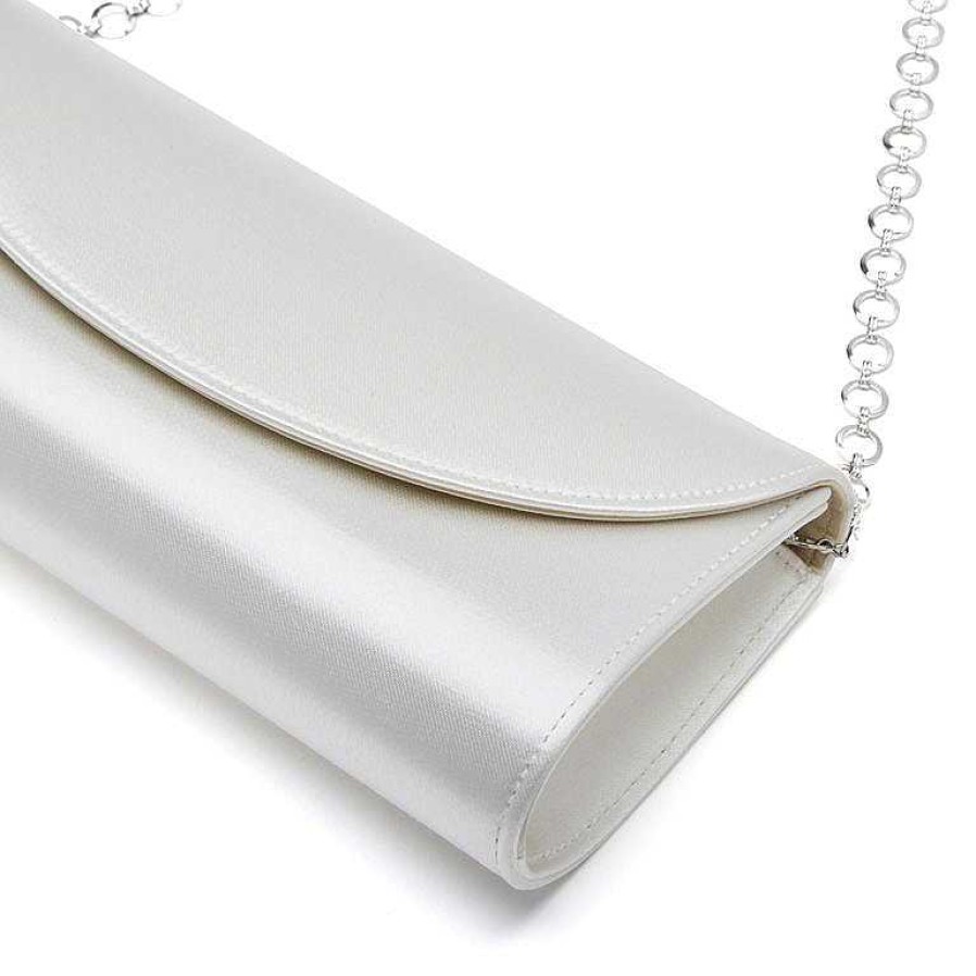 Bags Rainbow Club | Celina Classic Satin Bridal Clutch Bag