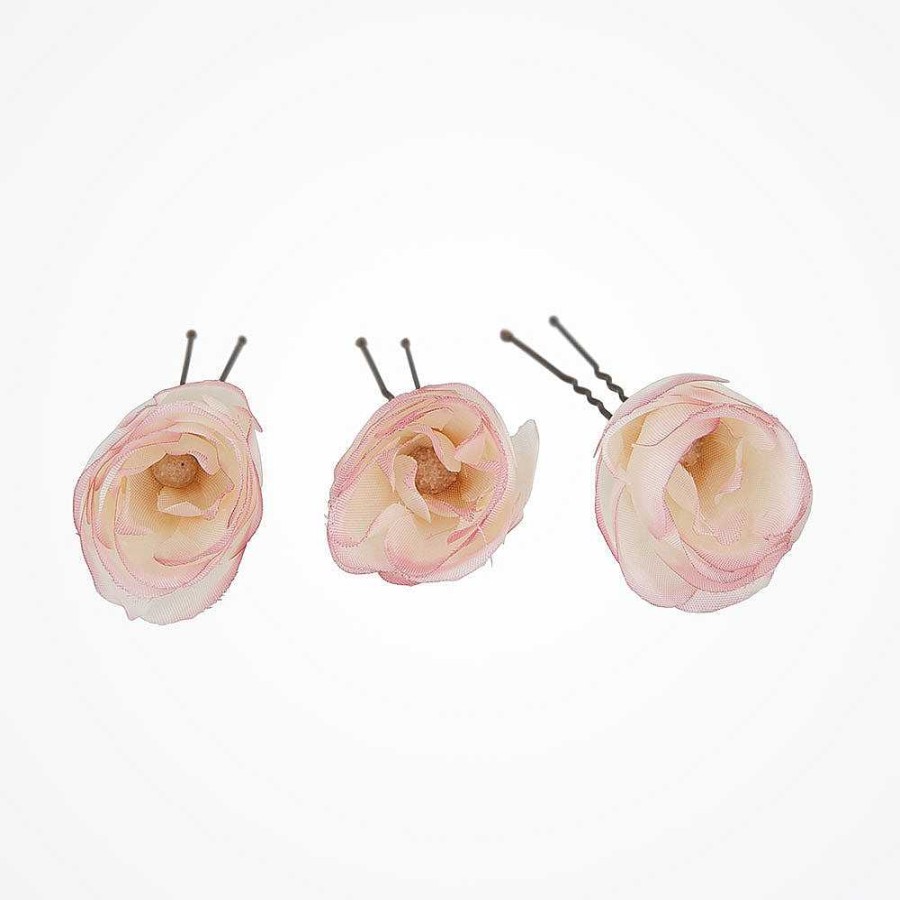 Wedding Hair Accessorieswedding Hair Accessories Chez Bec | Pink Rose Bud Hair Pins