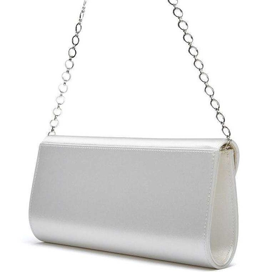 Bags Rainbow Club | Celina Classic Satin Bridal Clutch Bag