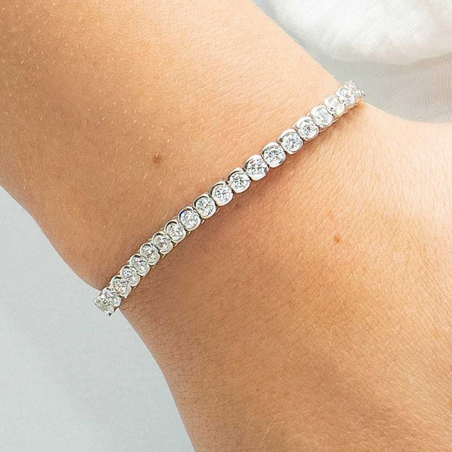 Wedding Jewellerywedding Jewellery Sarah Alexander | Instinct Zirconia Crystal Tennis Toggle Bracelet